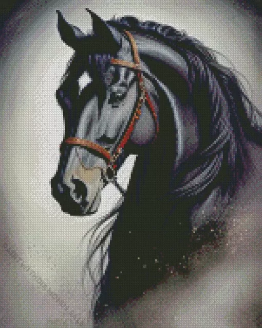 Aesthetic Black Horse Diamond Painting