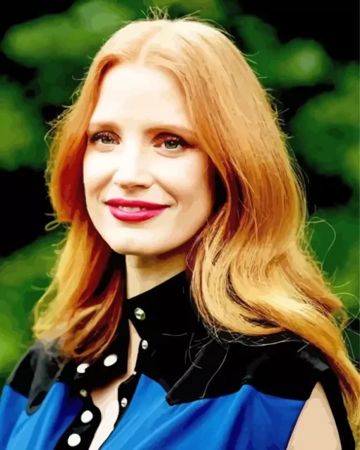 American Actress Jessica Chastain Diamond Painting