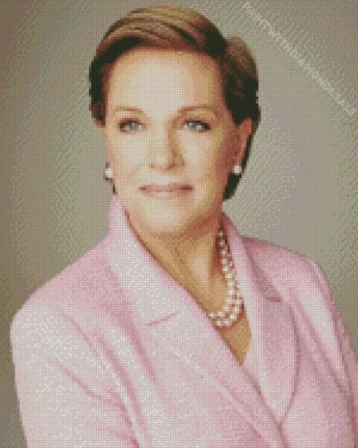 Andrews Julie On A Pink Suit Diamond Painting