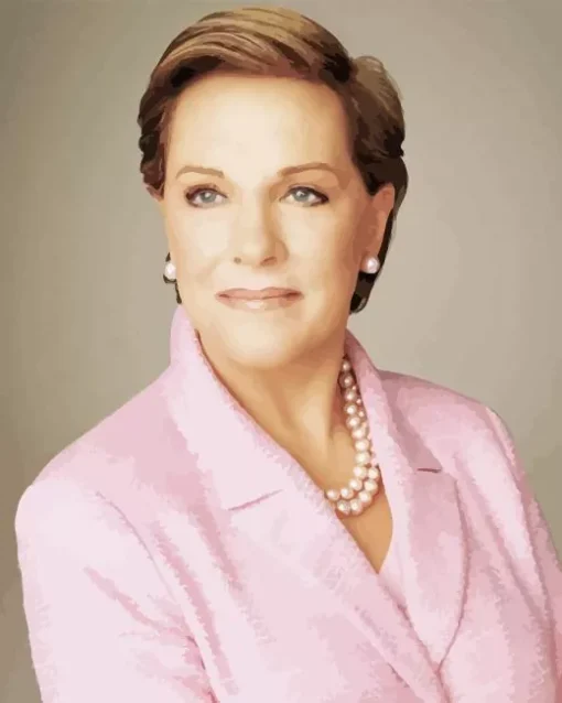 Andrews Julie On A Pink Suit Diamond Painting