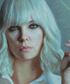 Atomic Blonde Charlize Theron Smoking Diamond Painting