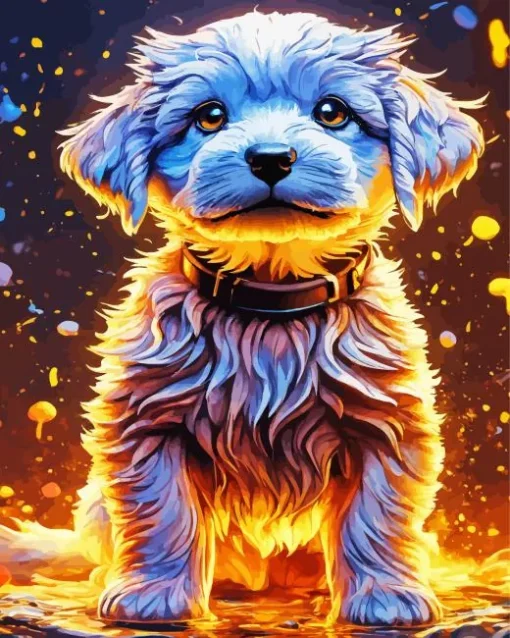 Bichon Frise Puppy Diamond Painting