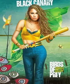 Birds Of Prey Black Canary Diamond Painting