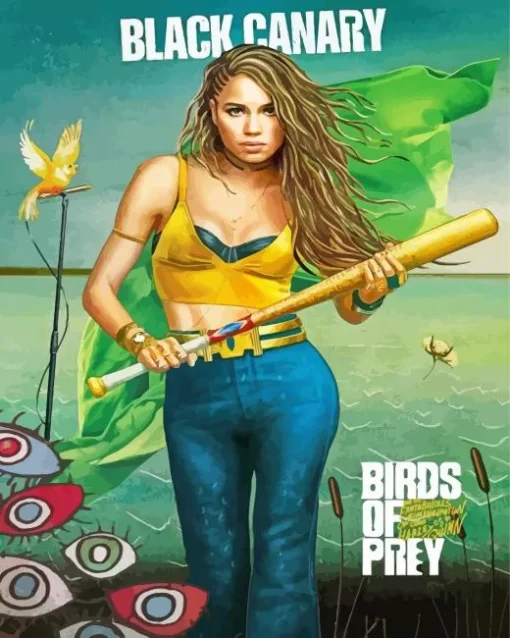 Birds Of Prey Black Canary Diamond Painting