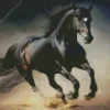 Black Horse Diamond Painting