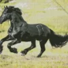 Black Horse Running Diamond Painting