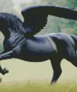 Black Horse With Wings Diamond Painting