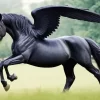 Black Horse With Wings Diamond Painting