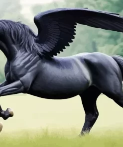 Black Horse With Wings Diamond Painting