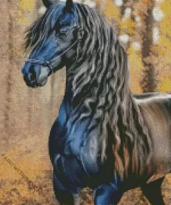 Black Horses Art Diamond Painting