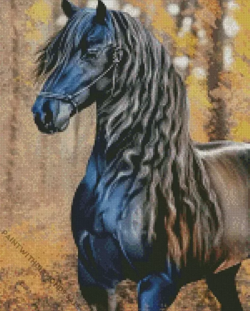 Black Horses Art Diamond Painting