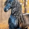 Black Horses Art Diamond Painting