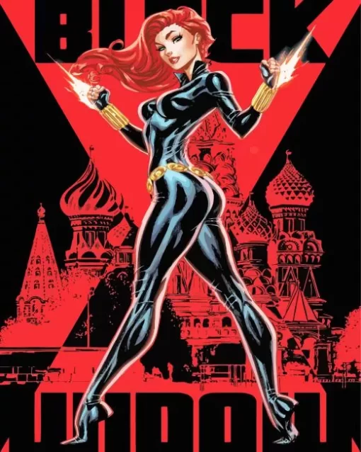 Black Widow Comic Diamond Painting