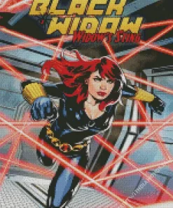 Black Widow Comic Books Diamond Painting