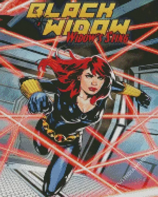 Black Widow Comic Books Diamond Painting