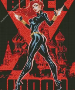 Black Widow Comic Diamond Painting