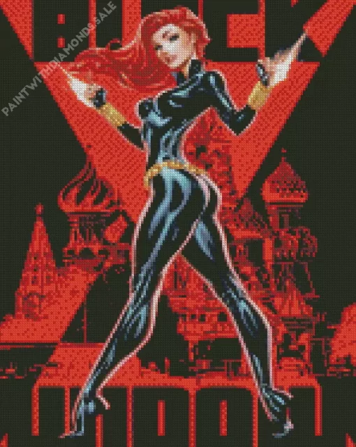 Black Widow Comic Diamond Painting