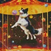 Border Collie Playing In Circus Diamond Painting