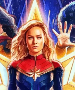 Brie Larsons Captain Marvel Diamond Painting