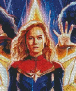 Brie Larsons Captain Marvel Diamond Painting