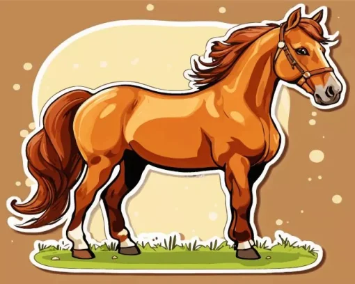 Brown Horse Diamond Painting