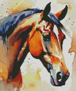 Brown Horse Head Diamond Painting