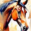 Brown Horse Head Diamond Painting