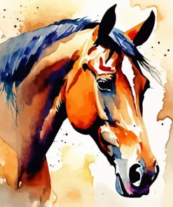 Brown Horse Head Diamond Painting