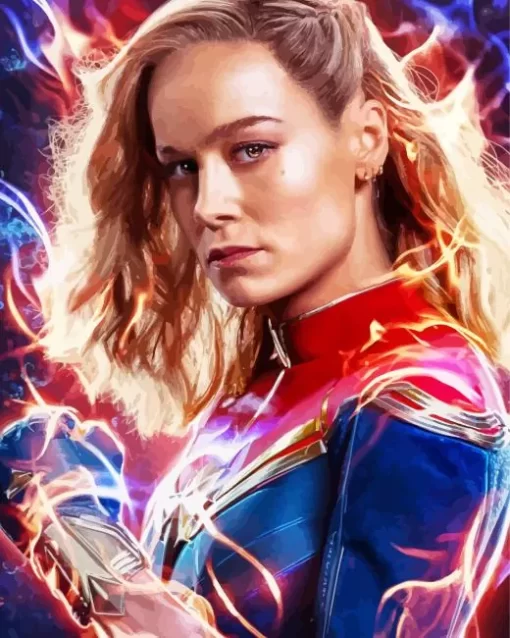 Captain Marvel Brie Larsons Diamond Painting