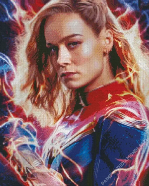 Captain Marvel Brie Larsons Diamond Painting