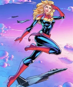 Captain Marvel Cartoon Diamond Painting