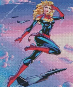 Captain Marvel Cartoon Diamond Painting