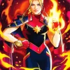 Captain Marvel Comic Book Diamond Painting