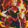 Captain Marvel Comic Book Diamond Painting