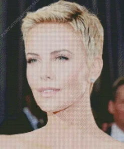 Charlize Theron In Short Hair Diamond Painting