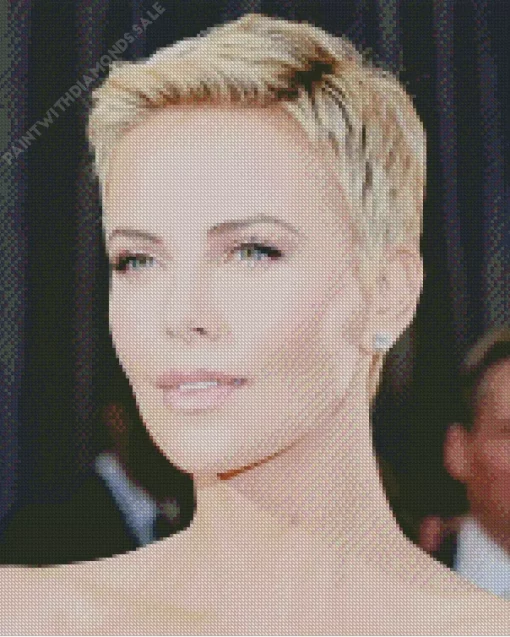 Charlize Theron In Short Hair Diamond Painting