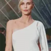 Charlize Theron Wearing White Diamond Painting