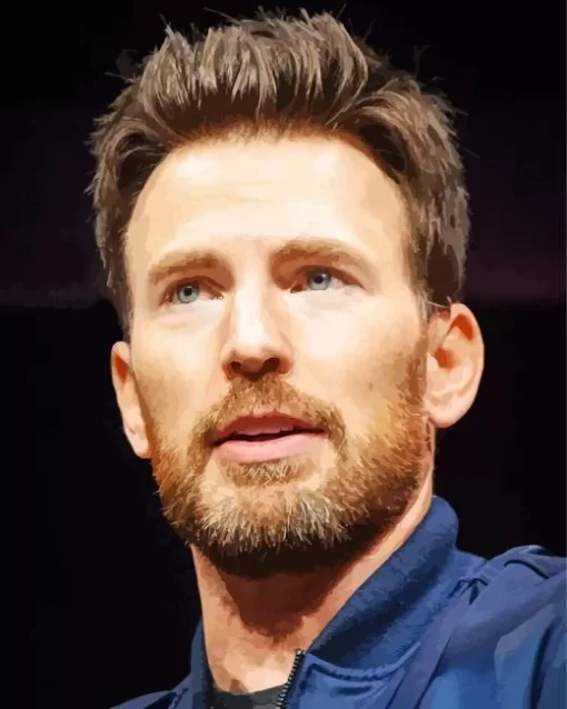 Chris Evans Close Up Diamond Painting