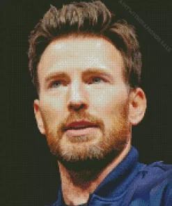 Chris Evans Close Up Diamond Painting