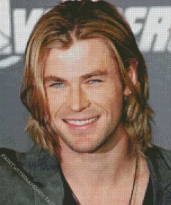 Chris Hemsworth With Long Hair Diamond Painting