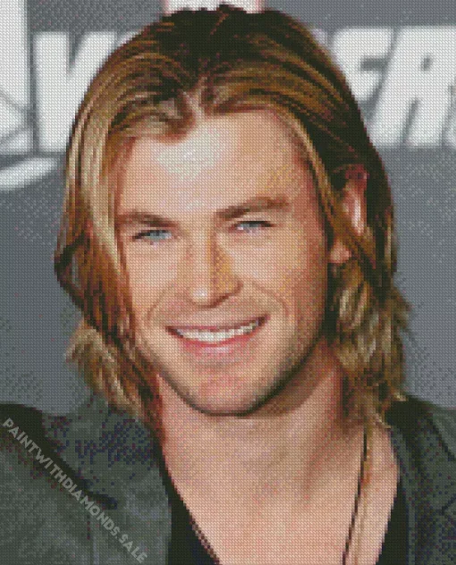 Chris Hemsworth With Long Hair Diamond Painting