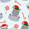 Christmas Hippos Diamond Painting