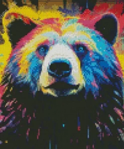 Colorful Bear Diamond Painting