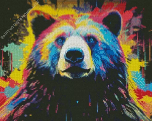 Colorful Bear Diamond Painting