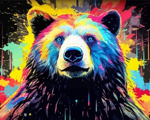 Colorful Bear Diamond Painting