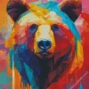 Colorful Bear Abstract Diamond Painting