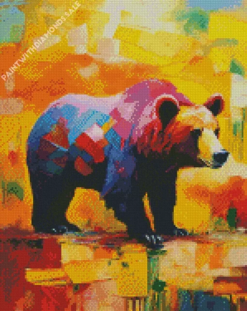 Colorful Bear Animal Diamond Painting