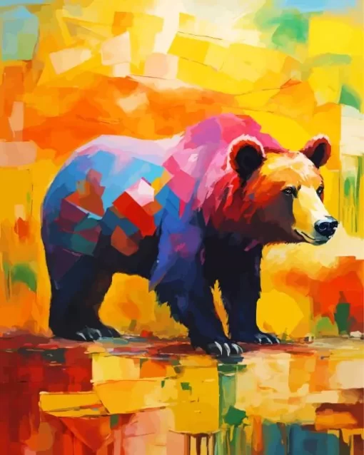 Colorful Bear Animal Diamond Painting