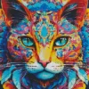 Colorful Cat Art Diamond Painting