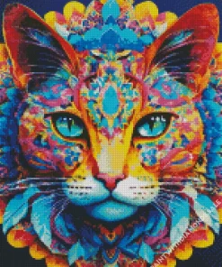 Colorful Cat Art Diamond Painting